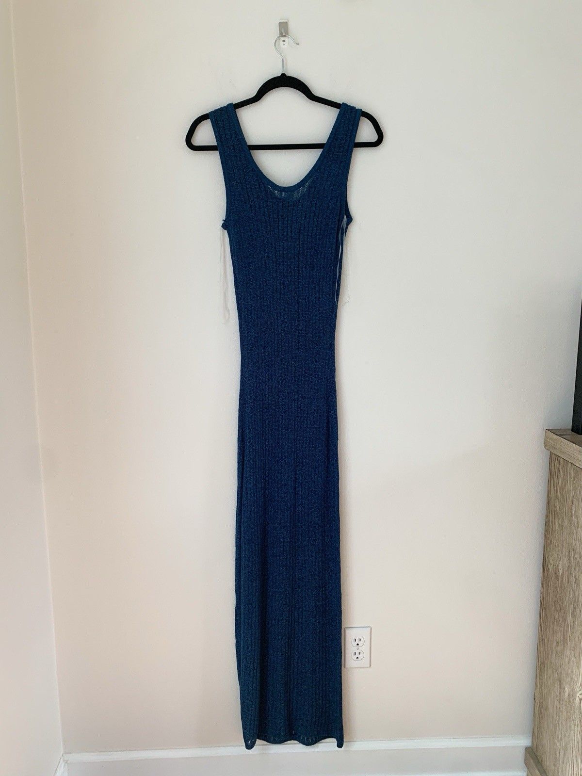 Nwt Shade & Shore Swim Knit Maxi Dress Swim Coverup Blue - Size Medium — image 6 of 8
